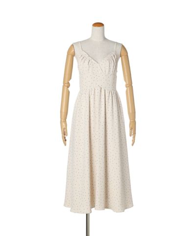 One piece dress (light blue×white)