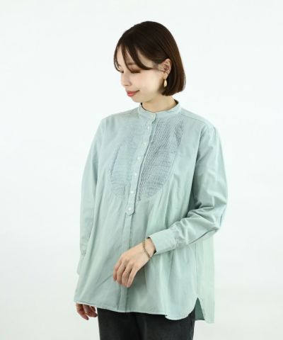 クチナシ染めピンタックヨークバンドカラーシャツ/COUPE LE COEUR [49PF01j002]