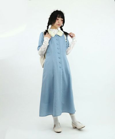 light blue / 150cm / Layered with lace inner