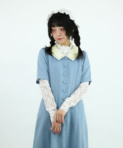 light blue / 150cm / Layered with lace inner