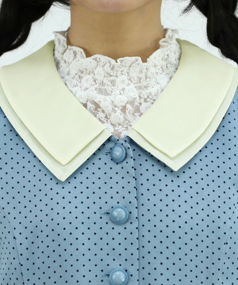 light blue / 150cm / Layered with lace inner