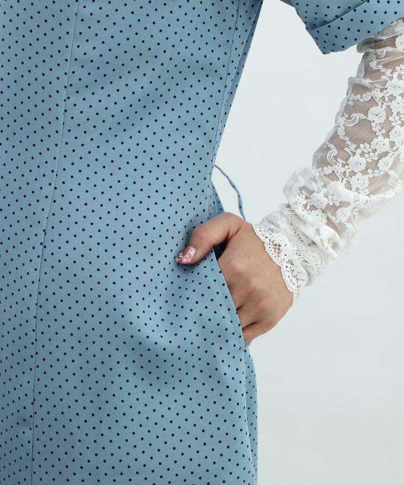 light blue / 150cm / Layered with lace inner