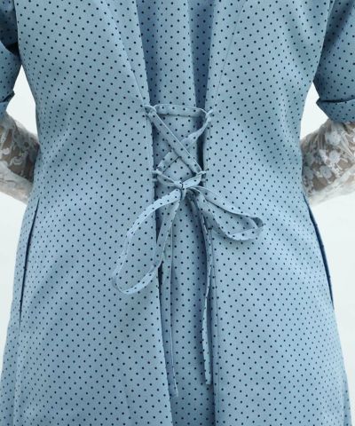 light blue / 150cm / Layered with lace inner