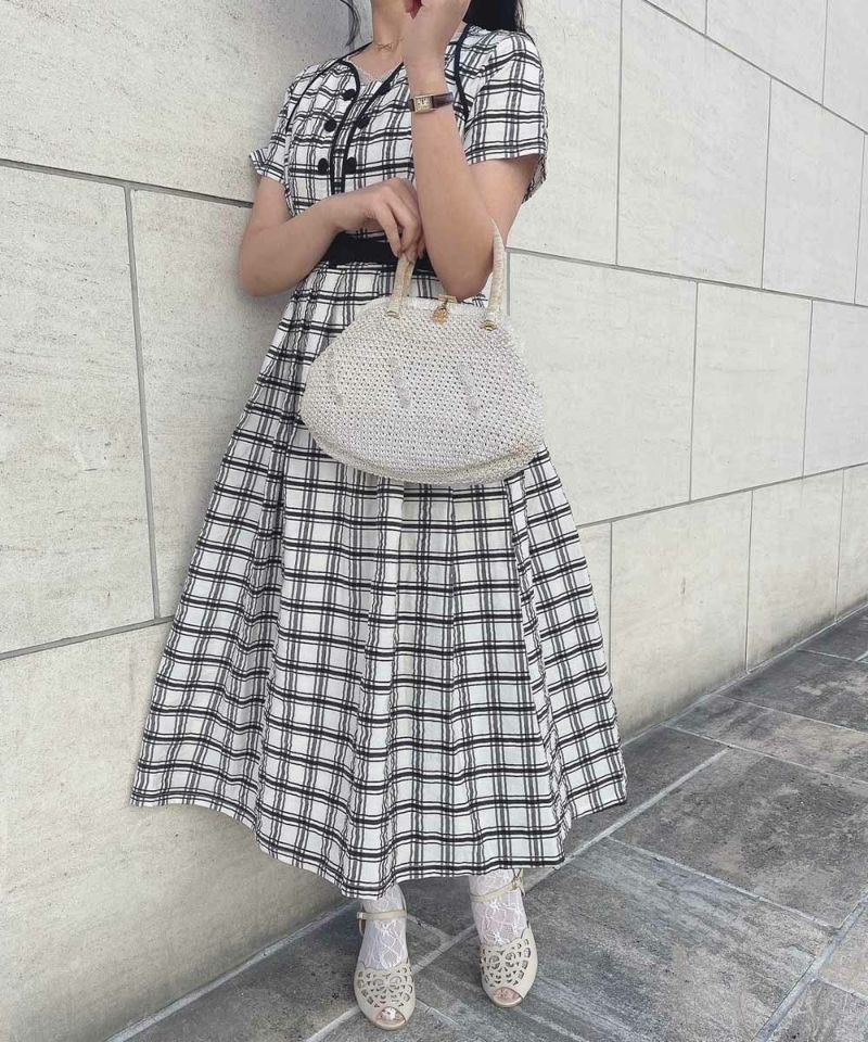 black×white / 157cm / Layered with lace inner