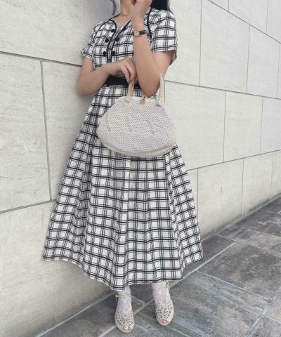 black×white / 157cm / Layered with lace inner