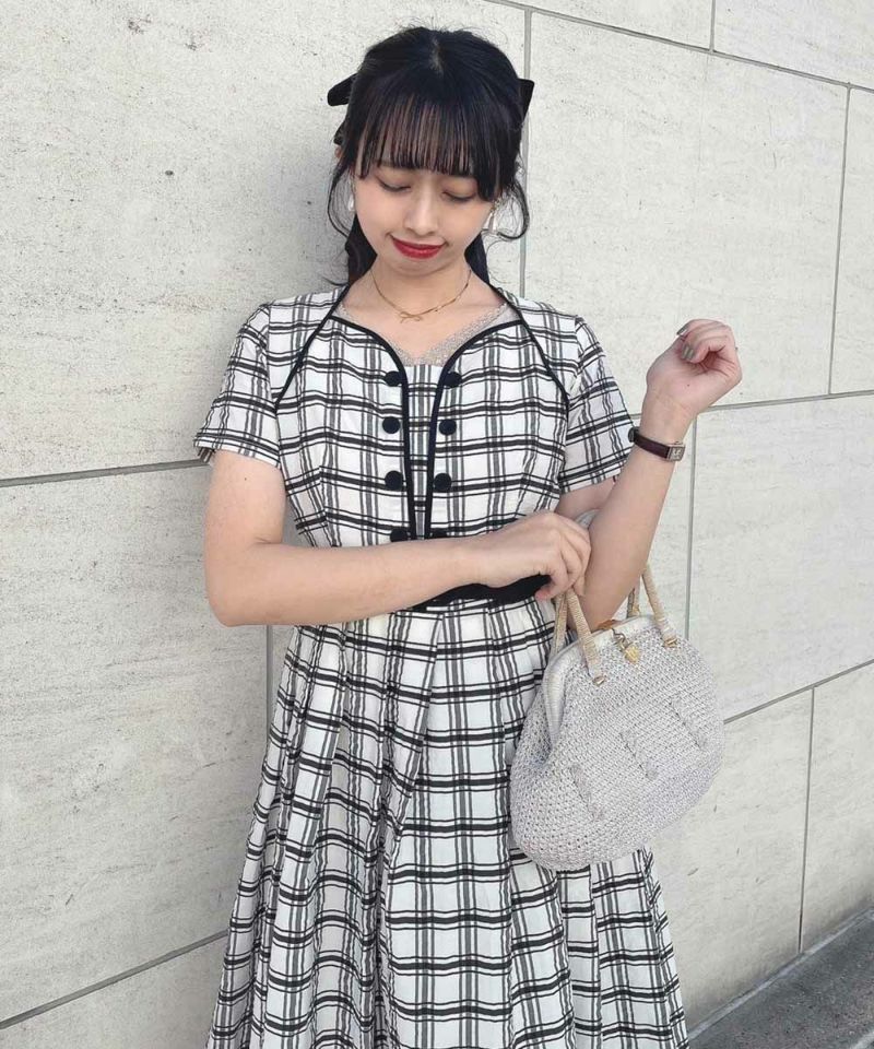 black×white / 157cm / Layered with lace inner