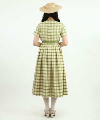 green×beige / 157cm / Layered with lace inner