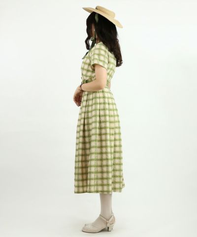 green×beige / 157cm / Layered with lace inner