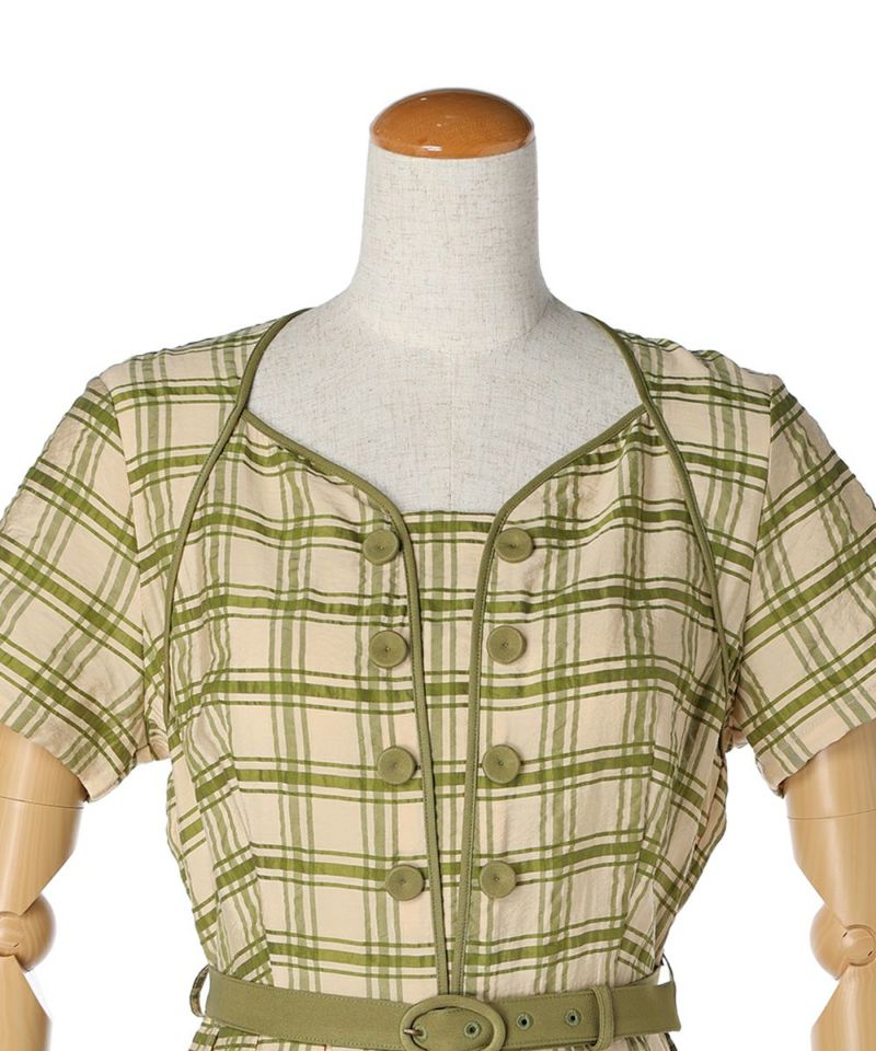 Front up (green×beige)