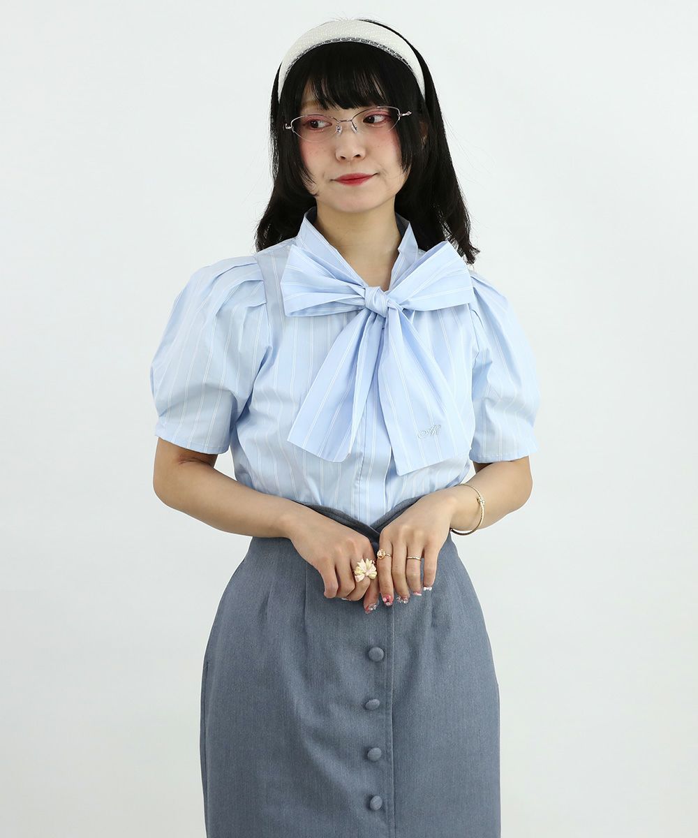 light blue×white / 150cm