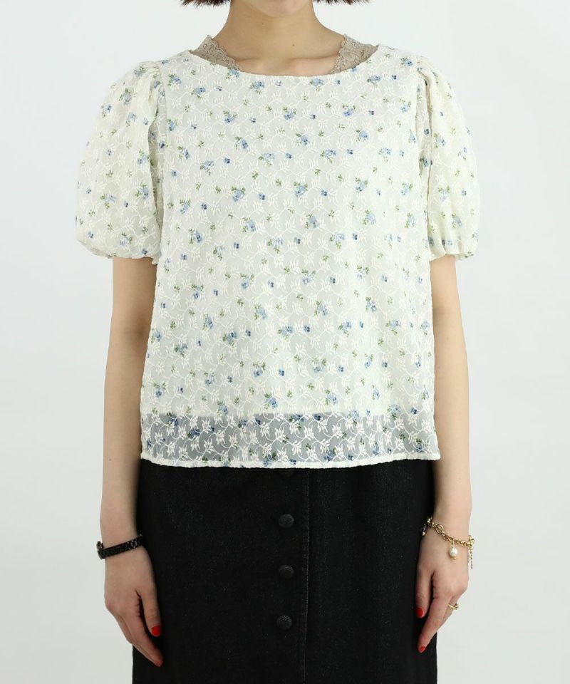 light blue / 165cm / Layered with lace inner
