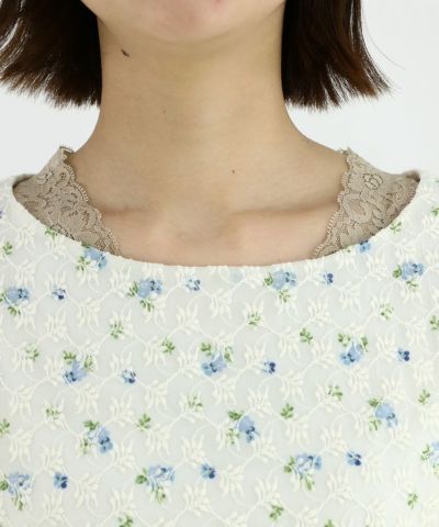light blue / 165cm / Layered with lace inner