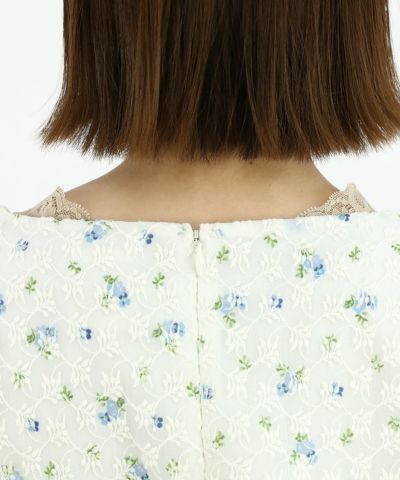 light blue / 165cm / Layered with lace inner