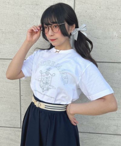 □Marine emblem glitter print T/F i.n.t [49AI02h009]