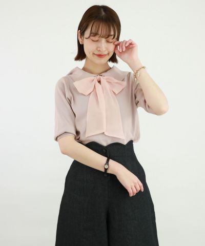 □3WAYオーガンジーリボンニットプルオーバー/F&A [49CJ03h003]