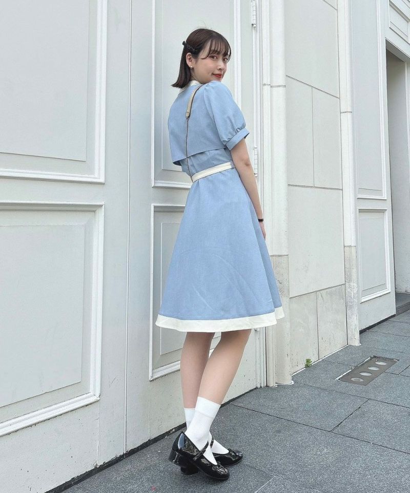 light blue×white / 165cm
