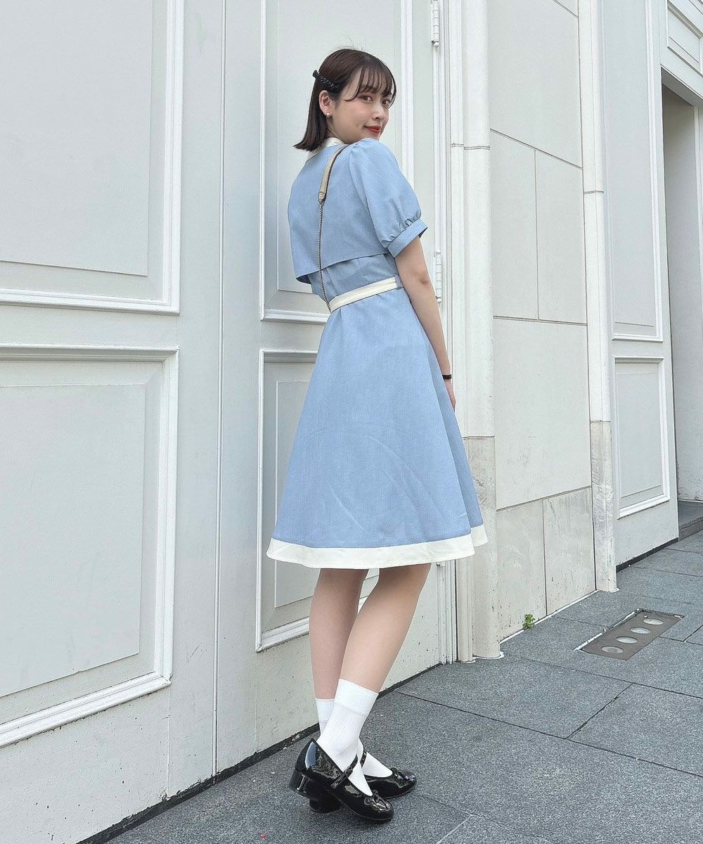 light blue×white / 165cm
