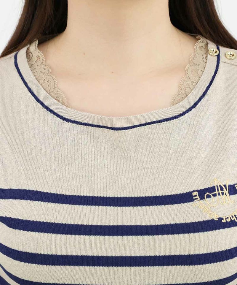 blue / 153cm / Layered with lace inner
