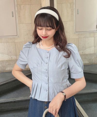 □Corset tuck blouse/an another angelus [50BF02h014]