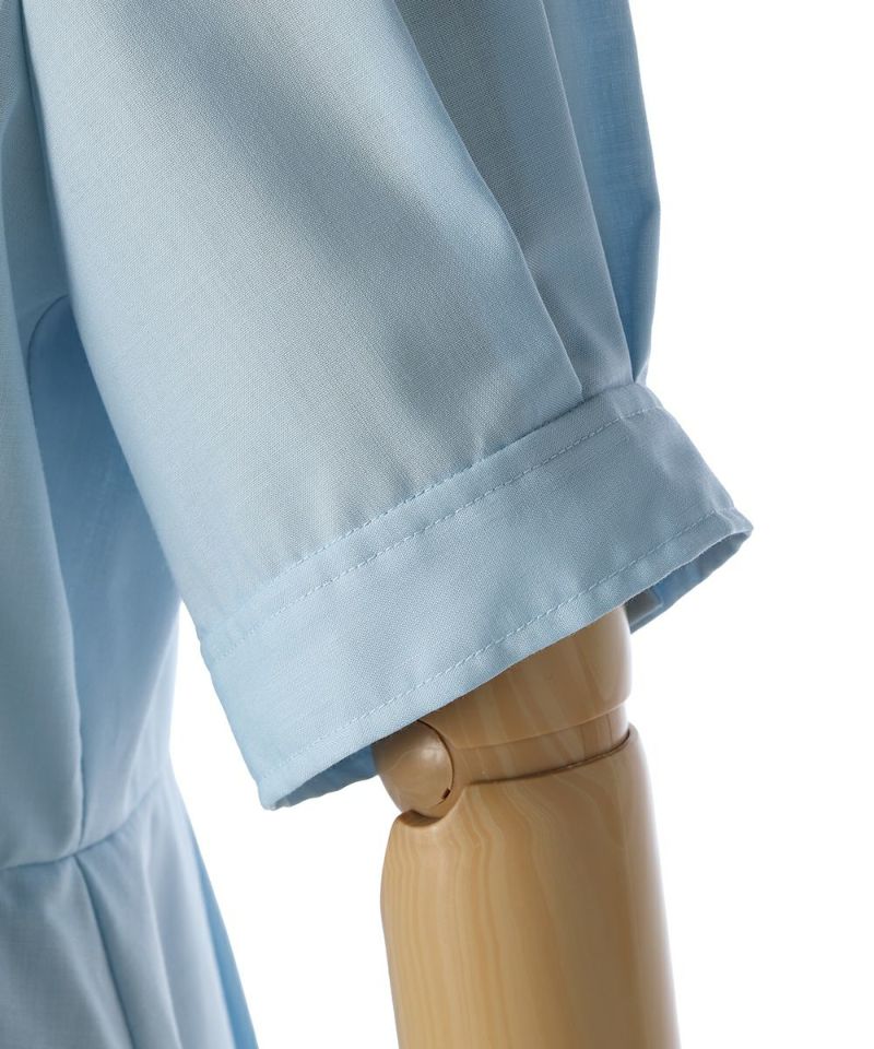 maje ストライプシャツドレス 36号 水色 Striped trompe l'oeil shirt dress Blue For Women | Maje