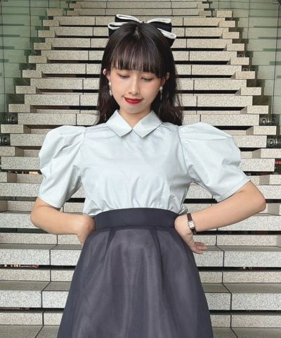 □Tuck sleeve collared shirt/an another angelus [50BF01h015]