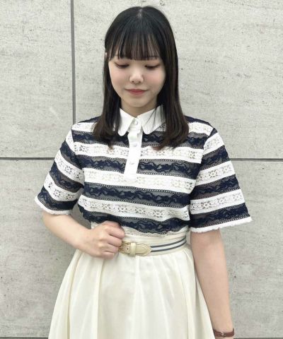 □Lace rugby shirt/F i.n.t [50AI02h010]