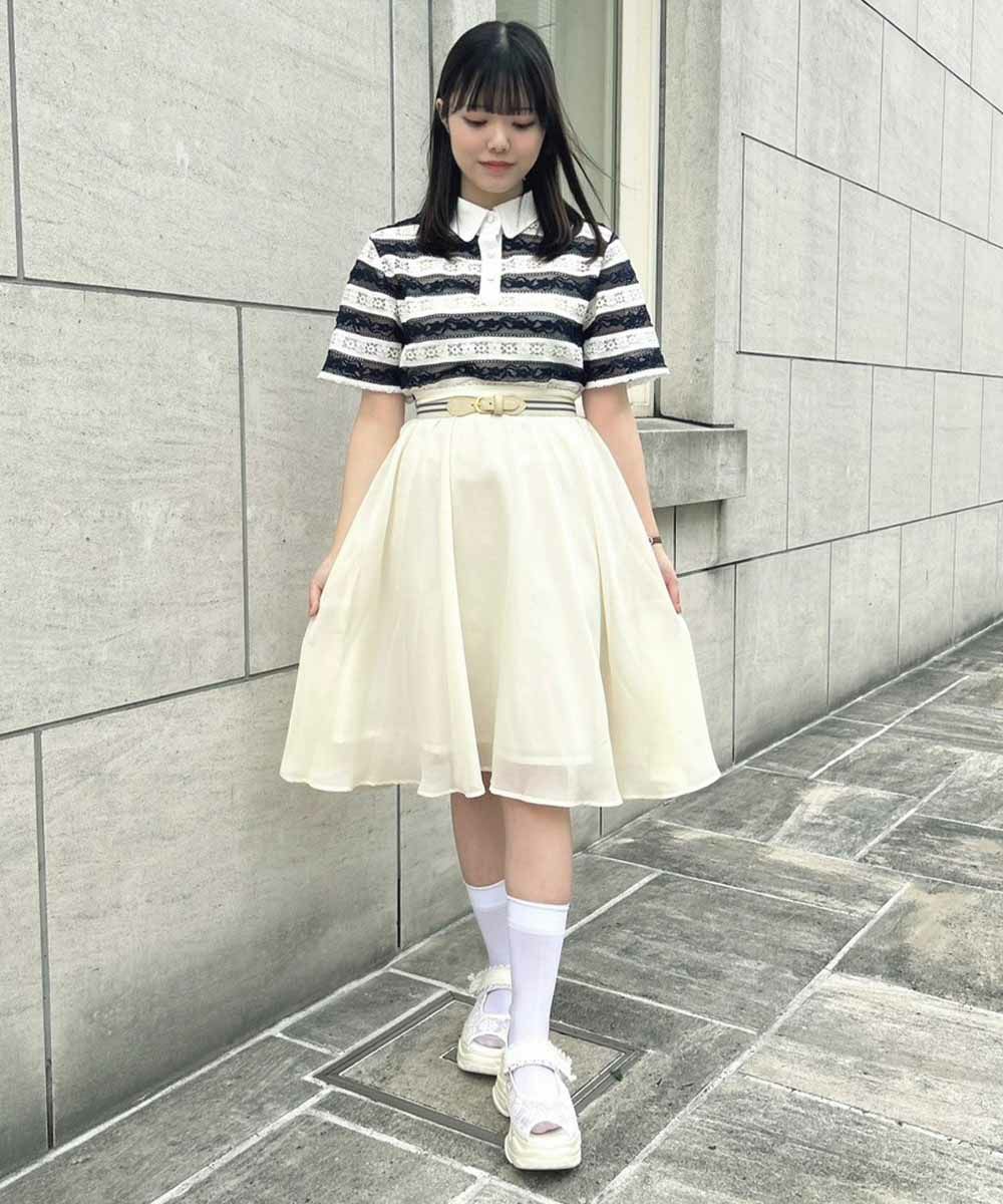 navy×white / 153cm