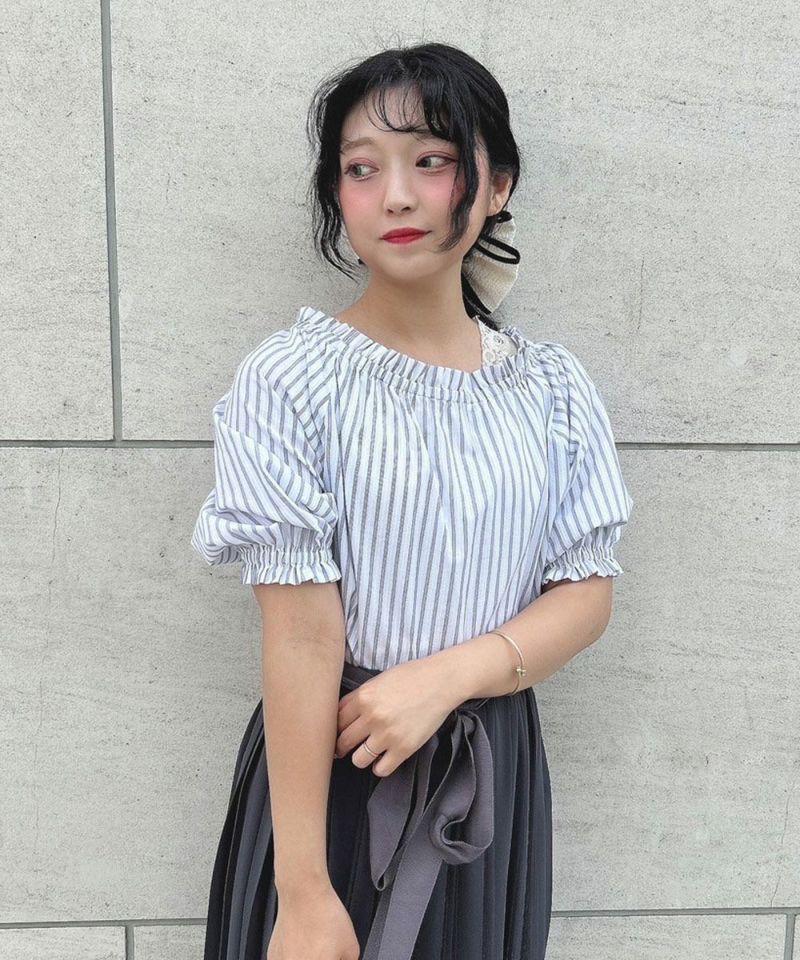 off white×black / 150cm / ribbon removed