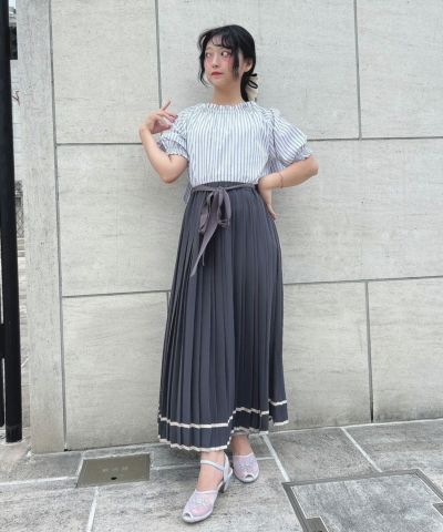 off white×black / 150cm / ribbon removed