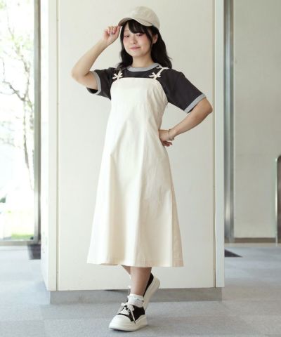 □Petite ribbon denim camisole dress/F i.n.t [50AE05f018]