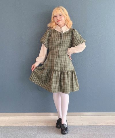 green×yellow / 149cm / Layered with a blouse