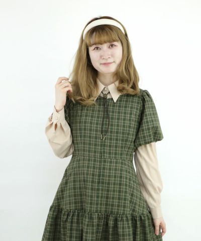 green×yellow / 158cm / Layered with a blouse