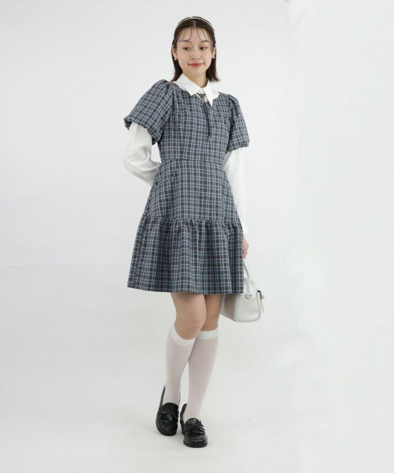 blue×brown / 165cm / Layered with a blouse