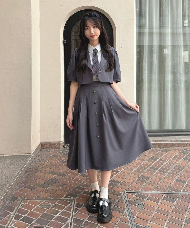 gray×navy / 157cm