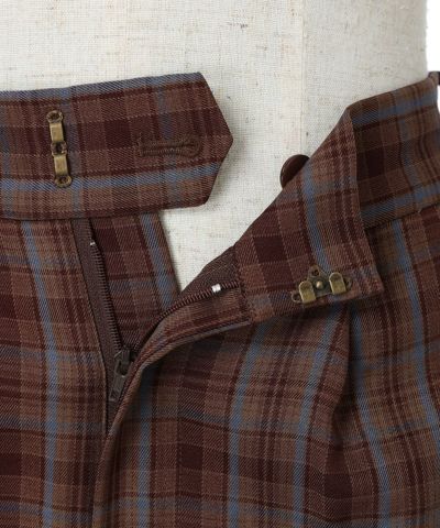 Front zipper (brown×navy)
