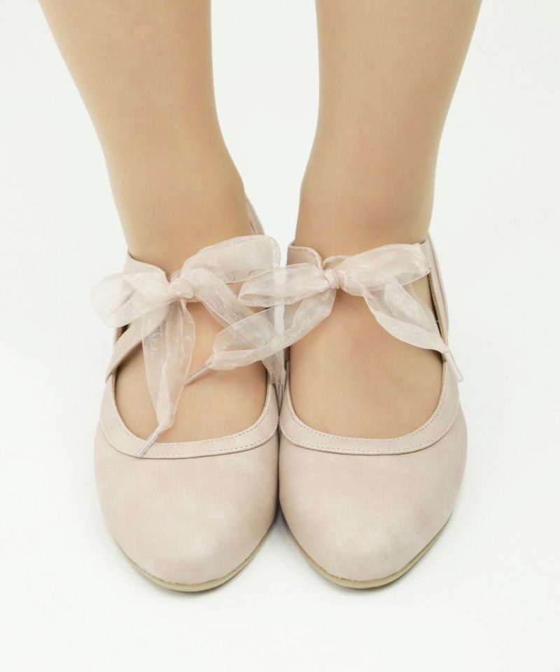 ANNEL アニエル レザーリボンパンプス サイズ38 □シアーリボンパンプス/an another angelus [51BA01d001] | F i.n.t