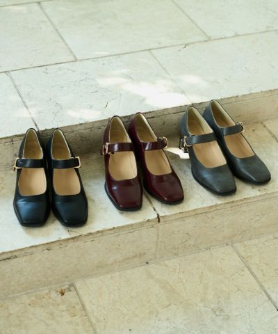 □ [Sizes available] One strap square toe pumps / an another angelus [51BA01d002]