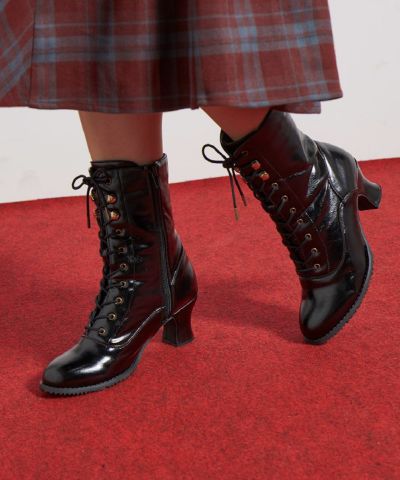 □Retro heel lace-up boots/an another angelus [51BA05d004]
