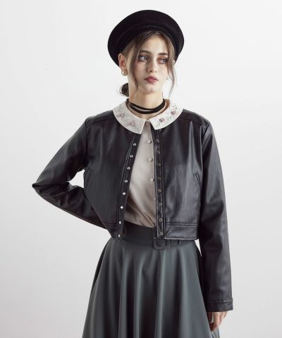 □No-collar riders jacket/an another angelus [51BD01j003]