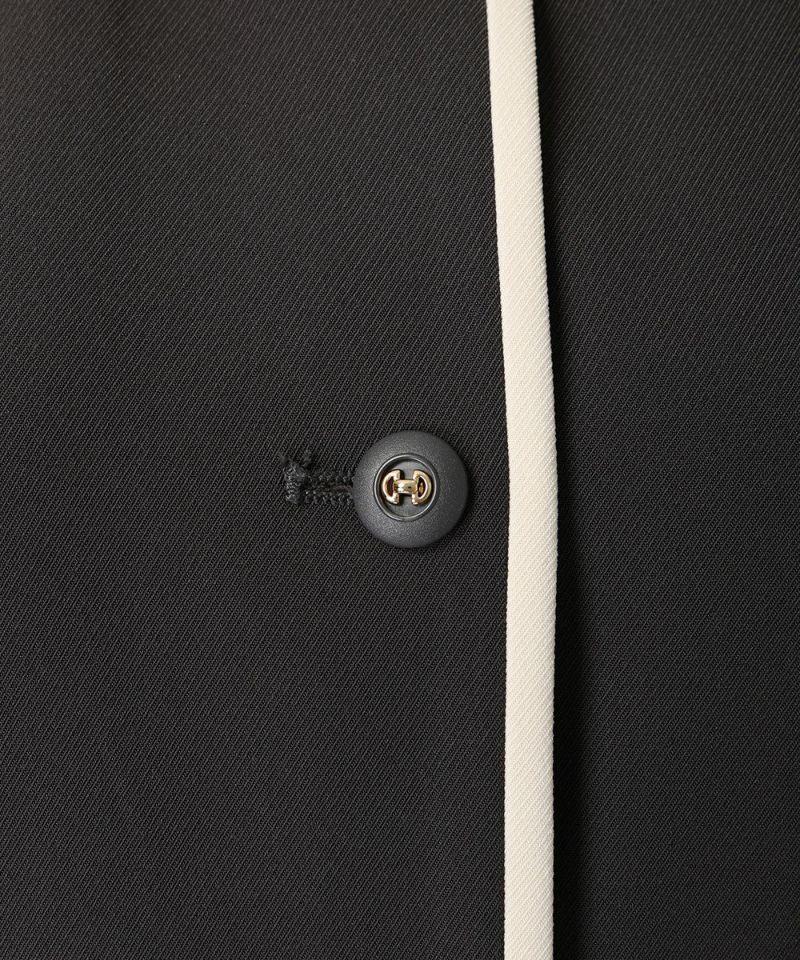 Button up (charcoal×white)