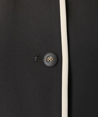 Button up (charcoal×white)