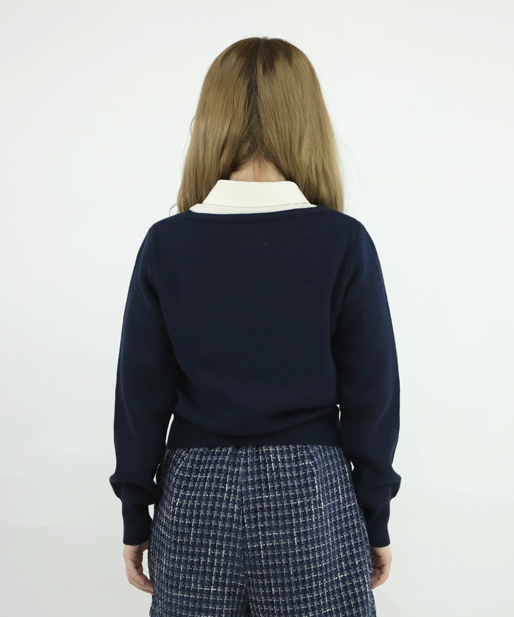 navy / 158cm / ブラウスとのレイヤード