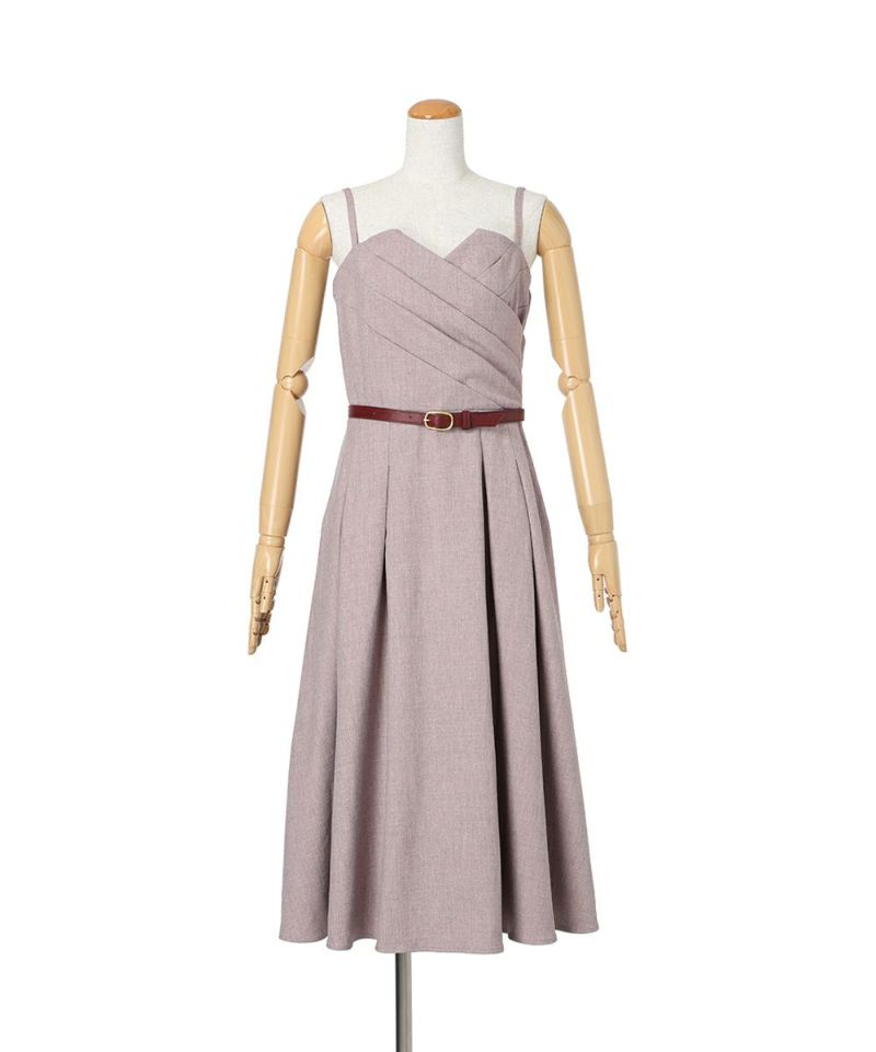 美品　アニュアンス　カシュクールタック ワンピース ベルト 白　23SS 新品未使用】アニュアンス カシュクールタックワンピース ホワイト