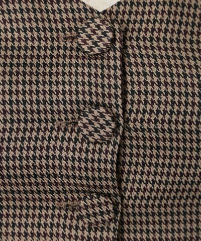 Button up (beige×brown)