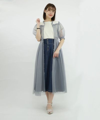 □レースヨークチュールガウンワンピース/an3 Limited