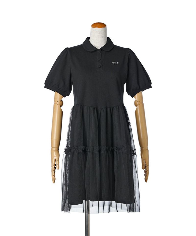 □チュールドッキングポロワンピース/F i.n.t [50AE06g019] | F i.n.t