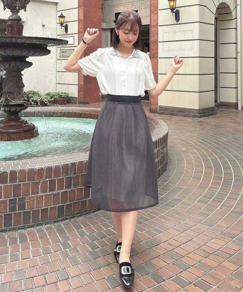 □カンパニュラ刺繍衿ブラウス/an another angelus [50BF02h018] | F