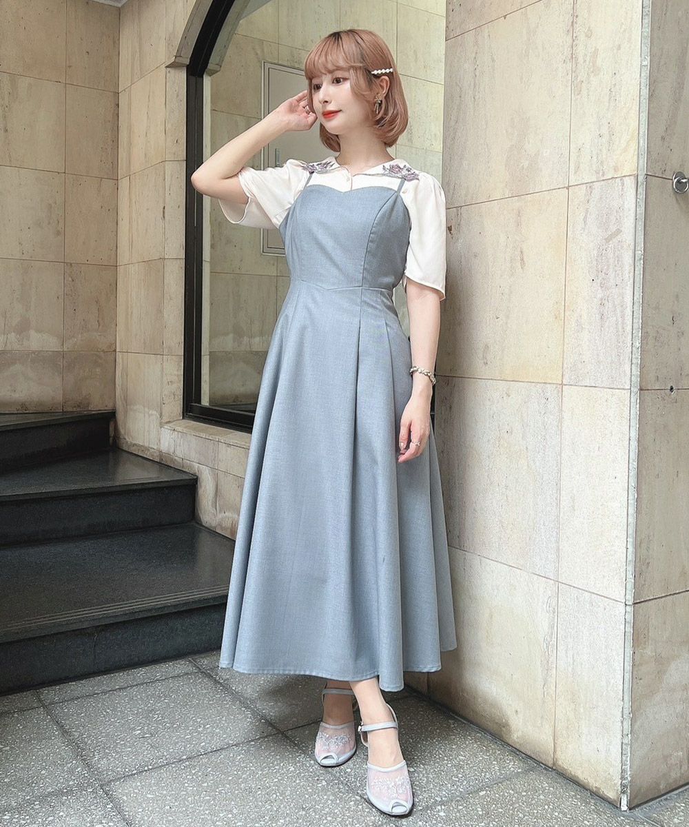 □カンパニュラ刺繍衿ブラウス/an another angelus [50BF02h018] | F