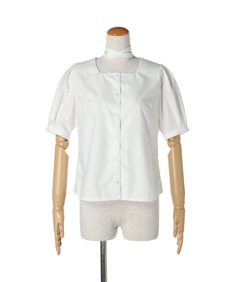 Tie tied at the back (off white)