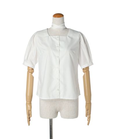Tie tied at the back (off white)